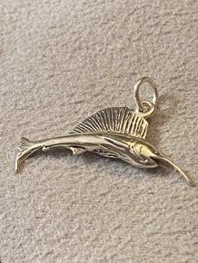 .925 Sterling Silver Sword Fish Charm