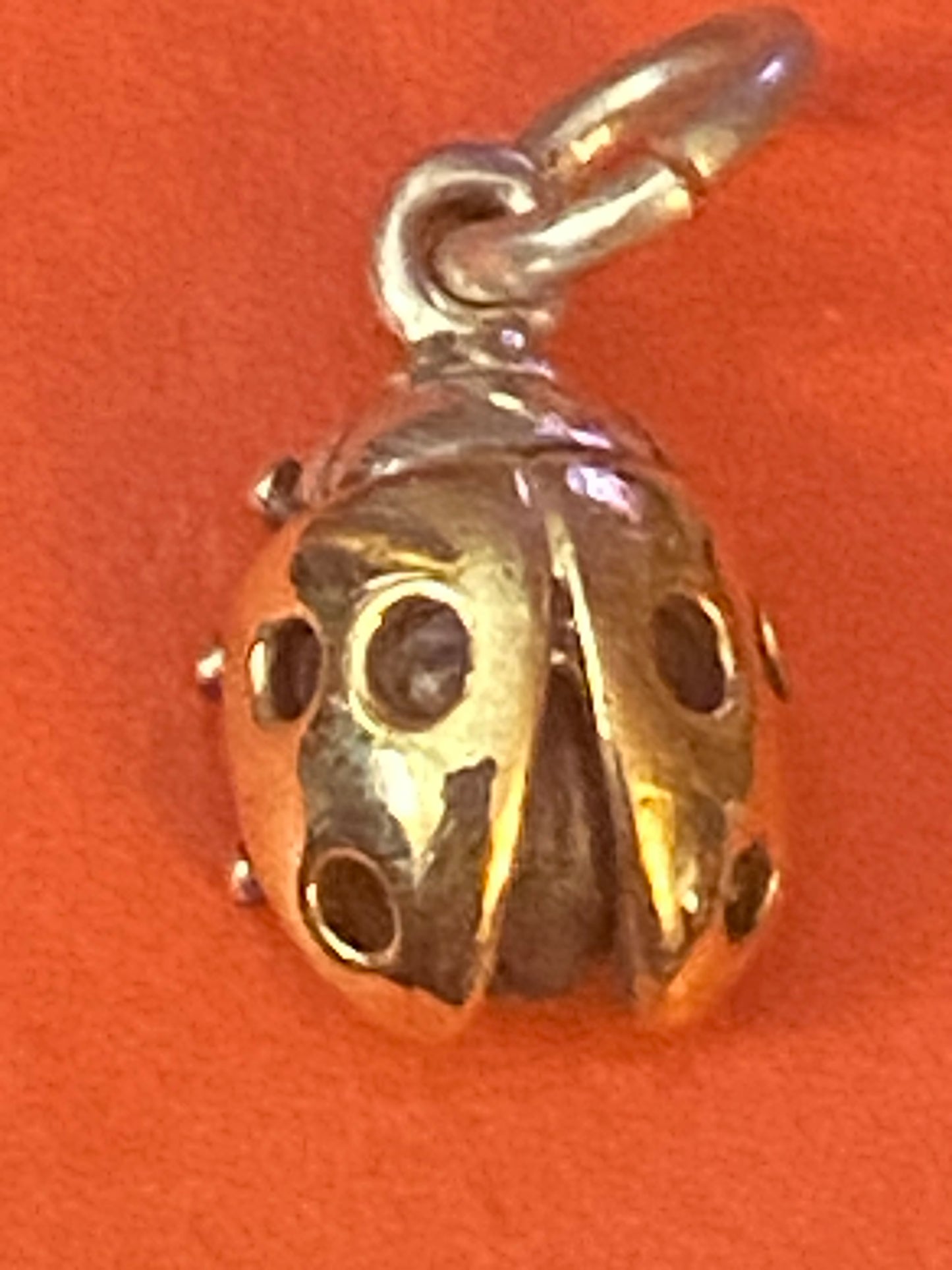 Pre-Owned James Avery Retired & HTF 14k Gold & Silver Ladybug Charm