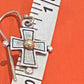 Pre-Owned James Avery Retired Silver and 14k Gold Cross Hook Earrings