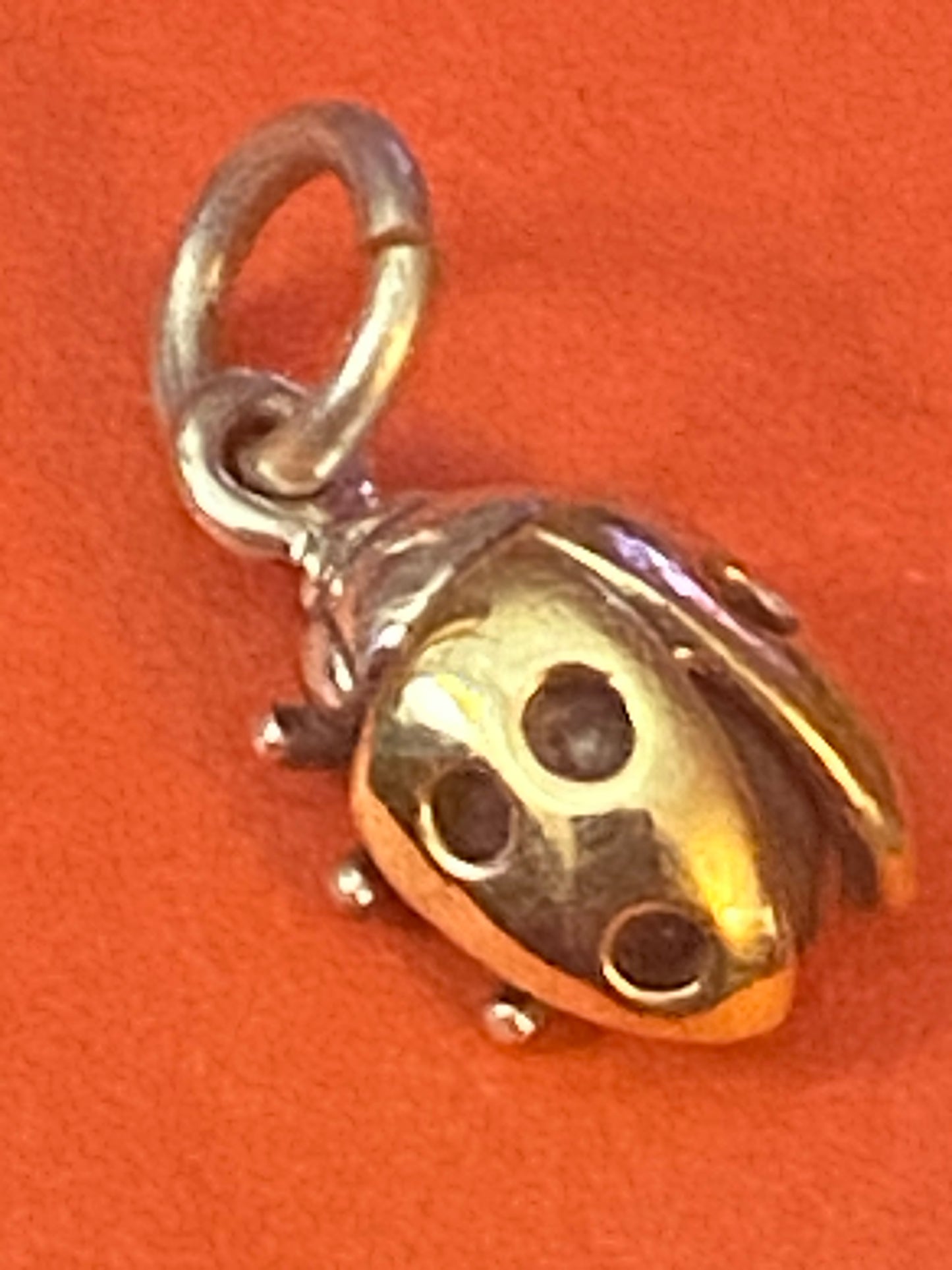 Pre-Owned James Avery Retired & HTF 14k Gold & Silver Ladybug Charm