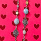 Pre-Owned Retired James Avery TESSARES AMAZONITE & MOP 44” Silver & Bronze Necklace