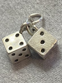 .925 Sterling Silver Dice Charm