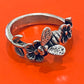 Pre-Owned James Avery Retired Bumble Bee & Flowers Ring Size 7