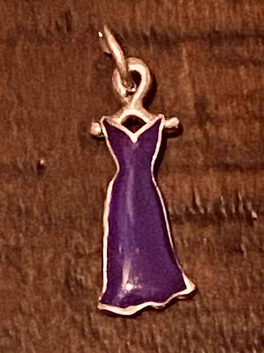 Pre Owned James Avery Retired Silver Dress Reenameled to Purple