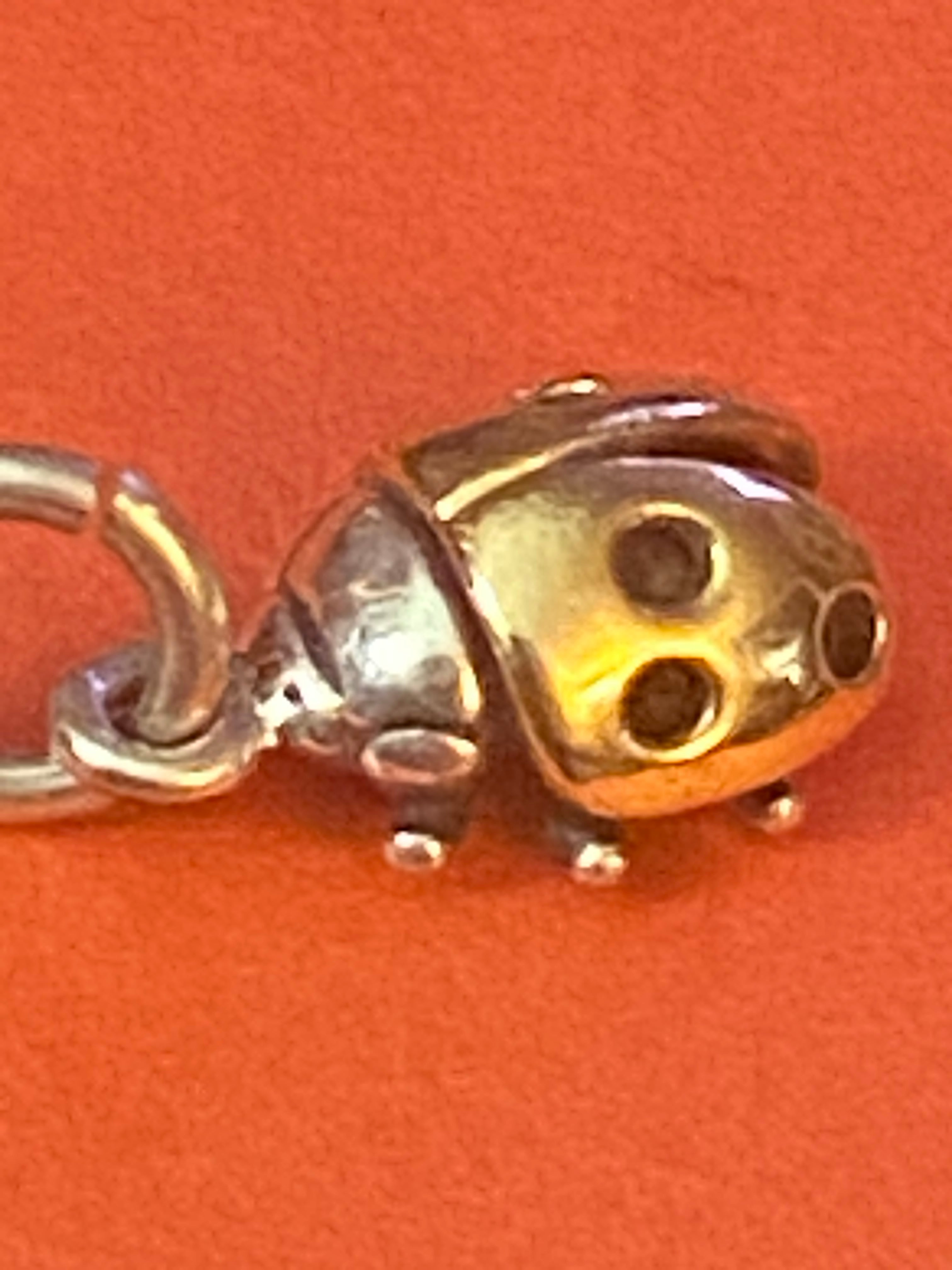Pre-Owned James Avery Retired & HTF 14k Gold & Silver Ladybug Charm ...
