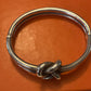 Pre-Owned James Avery Retired Bold Silver Lovers Knot Bangle Clasp Bracelet M