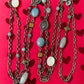 Pre-Owned Retired James Avery TESSARES AMAZONITE & MOP 44” Silver & Bronze Necklace