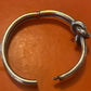Pre-Owned James Avery Retired Bold Silver Lovers Knot Bangle Clasp Bracelet M