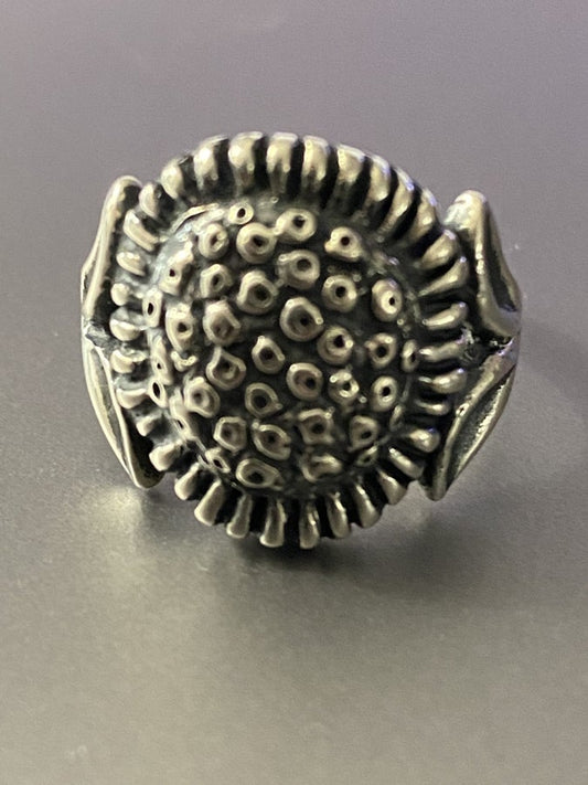 Pre-Owned James Avery Retired Silver Sunflower Size 8