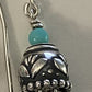 Pre-Owned James Avery Retired Silver Turquoise Tassel Ear Hooks Earrings