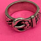 Pre-Owned James Avery Retired Silver Buckle Ring Size 7