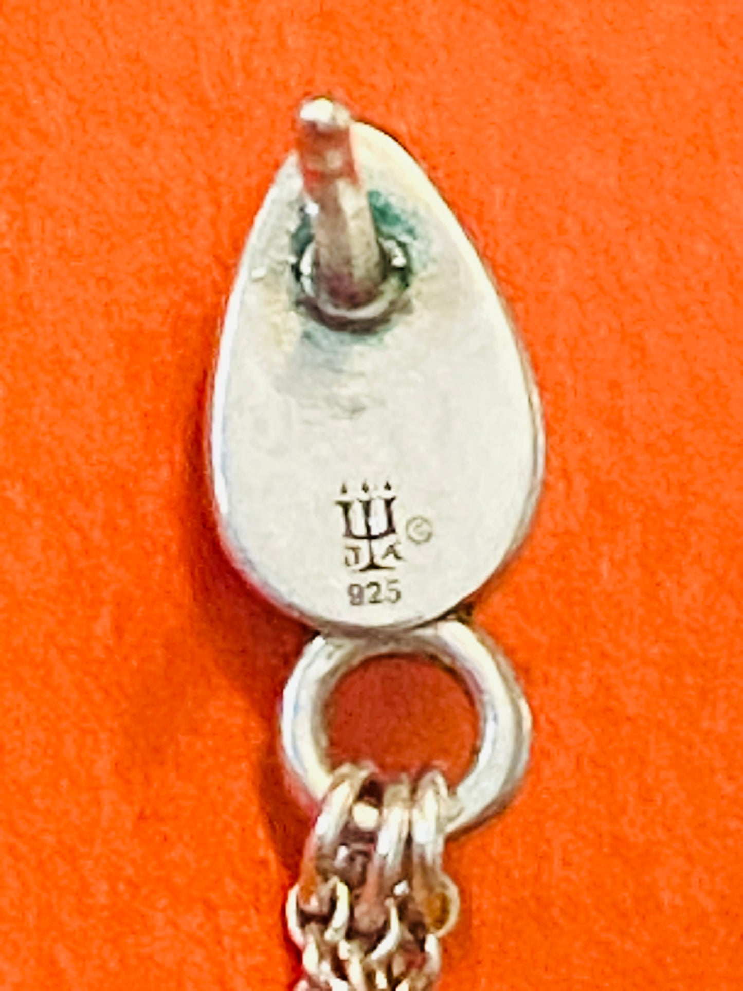 Pre Owned James Avery Retired Santorini Silver Turquoise and Pearl Dangle Earrings