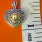Pre-Owned James Avery Retired 14k Gold & Silver Heart of Gold Pendant