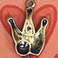 Pre-Owned James Avery Retired Silver Bowling Ball and Pins Charm