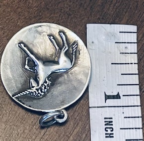 Pre-Owned James Avery Retired Silver Sculpted Unicorn Pendant