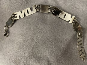 Pre-Owned James Avery Retired Silver Faith Hope Love Bracelet 7.5”