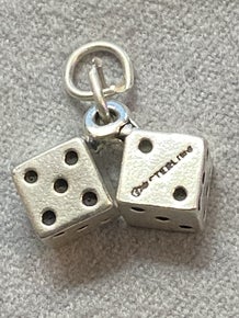 .925 Sterling Silver Dice Charm