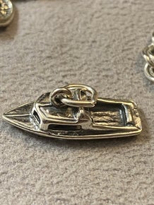 .925 Sterling Silver Boat Charm