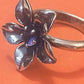 Pre-Owned James Avery Retired Silver Amethyst Flower Ring Size 10