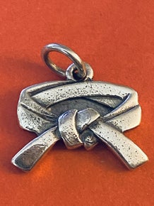 Pre Owned James Avery Retired Silver Martial Arts Karate Belt Charm