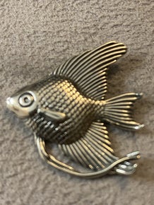 .925 Sterling Silver Fish Charm