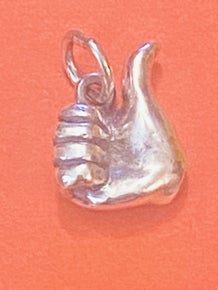 Pre-Owned James Avery Retired Silver 3D Thumbs Up Aggies Charm