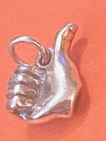 Pre-Owned James Avery Retired Silver 3D Thumbs Up Aggies Charm