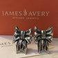 Pre-Owned James Avery Retired Silver Large Bow Post Earrings