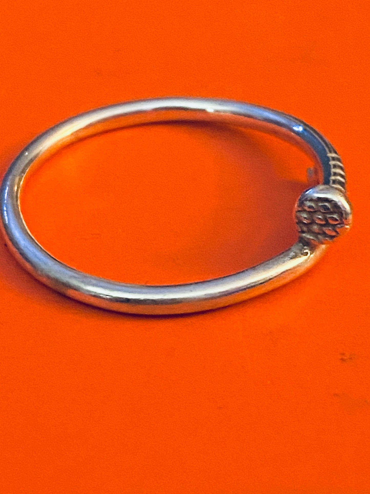 Pre Owned James Avery Retired Silver Nail Ring Size 8.5