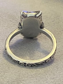 Pre-Owned James Avery Retired Silver Woodland Owl Ring size 8