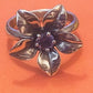 Pre-Owned James Avery Retired Silver Amethyst Flower Ring Size 10