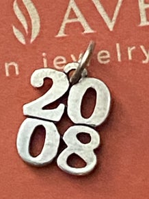 Pre-Owned James Avery Retired Silver Stacked 2008 Charm