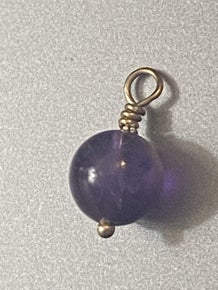 14kt GOLD Handmade Amethyst Purple Small Enhancer Beads