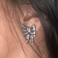 Pre-Owned James Avery Retired Silver Large Bow Post Earrings