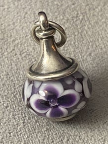 Pre-Owned James Avery Retired Purple Floral Conical Finial