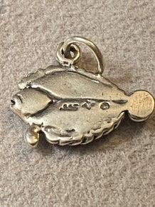 .925 Sterling Silver Fish Charm